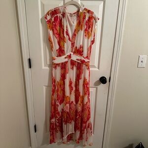 Ramy Brook Red and Orange High Low Dress